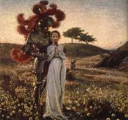 Richard Bergh Knight and The virgin china oil painting reproduction